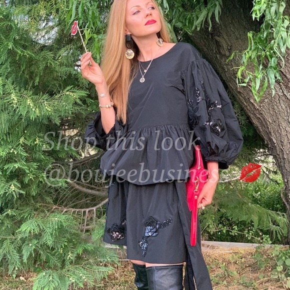 H&M Sequin Appliquéd Blouse + Shorts Set - Picture 7 of 16